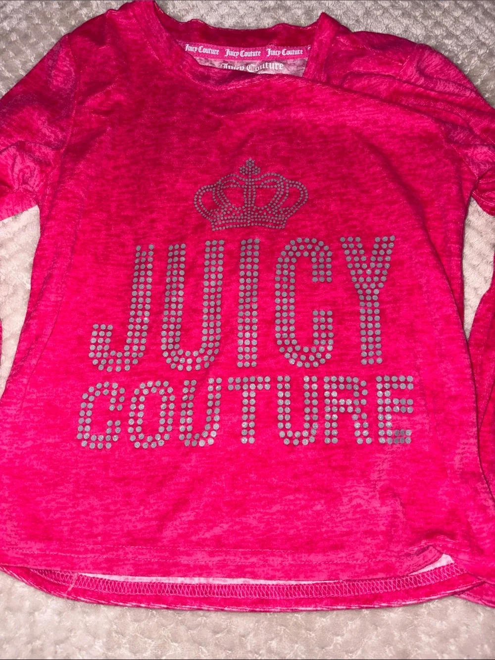 NEW Kids Juicy Couture Hot Pink Velour Lounge Set with Logo